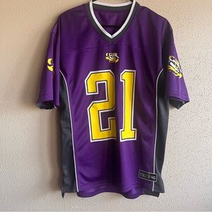 Vtg 90s  LSU Tigers Football Jersey #21 Purple - Men’s Large L - 21x30